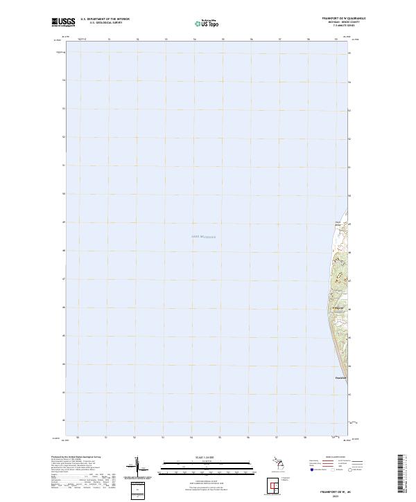 US Topo 7.5-minute map for Frankfort OE W MI