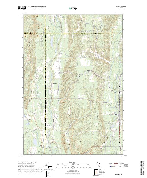 US Topo 7.5-minute map for Frederic MI