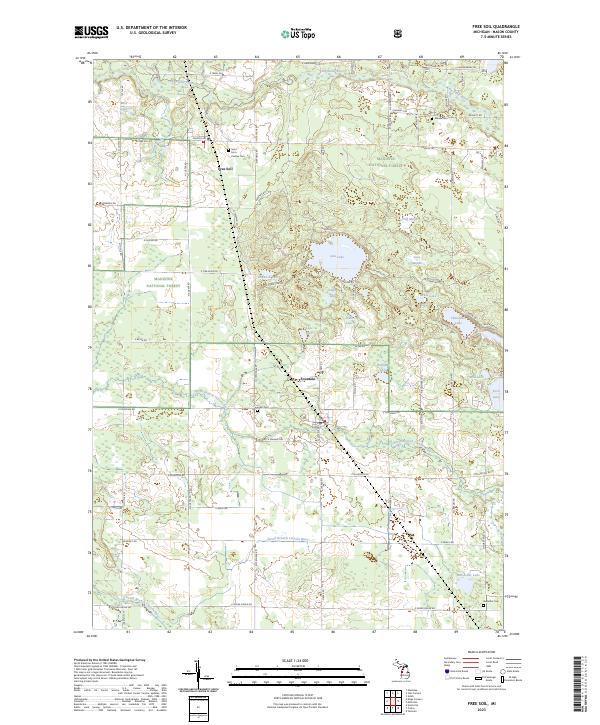 US Topo 7.5-minute map for Free Soil MI
