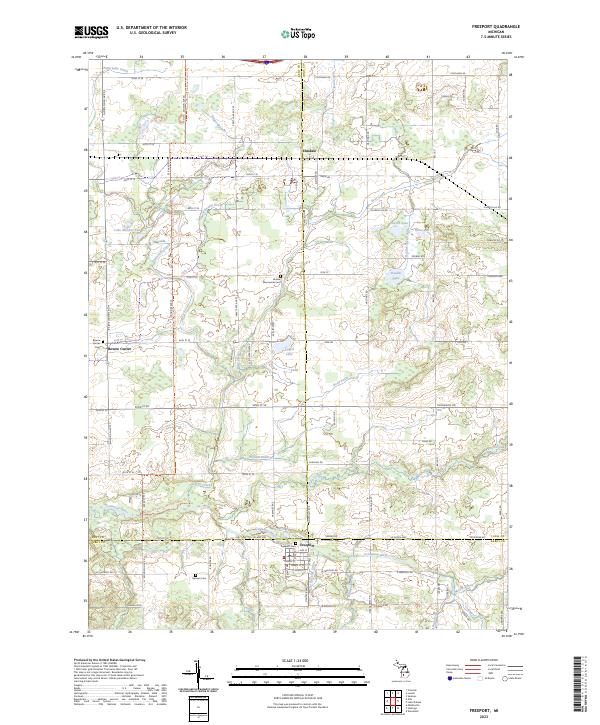 US Topo 7.5-minute map for Freeport MI