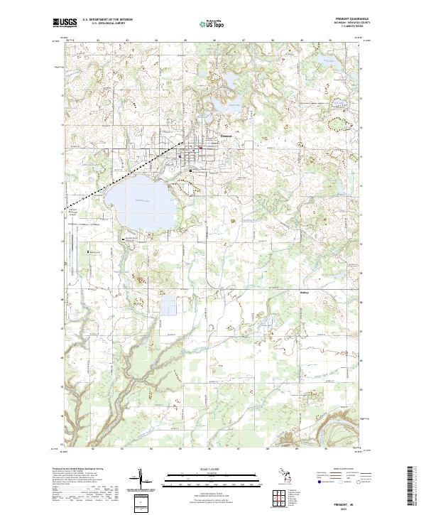 US Topo 7.5-minute map for Fremont MI