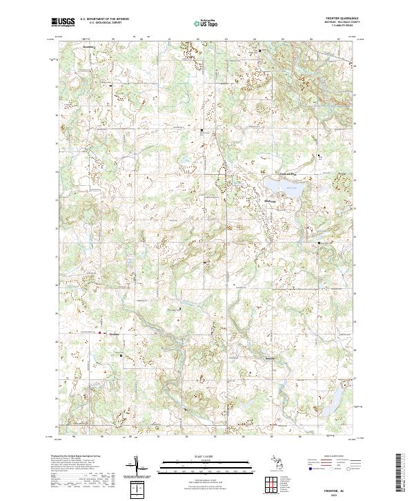 US Topo 7.5-minute map for Frontier MI