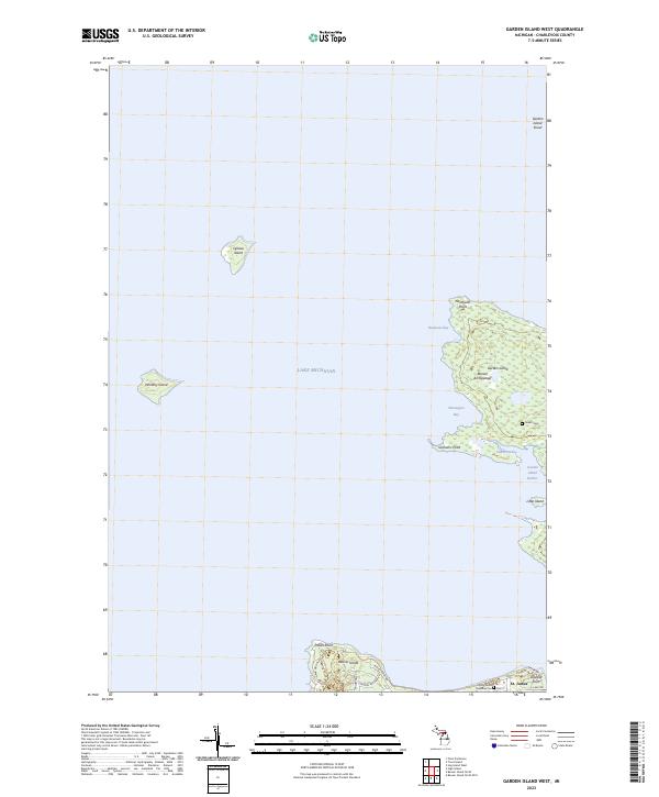 US Topo 7.5-minute map for Garden Island West MI