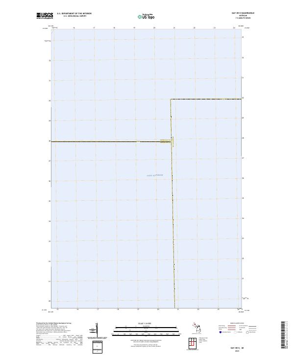 US Topo 7.5-minute map for Gay OE E MI