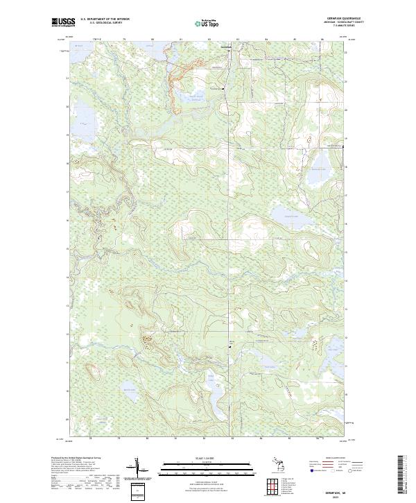 US Topo 7.5-minute map for Germfask MI
