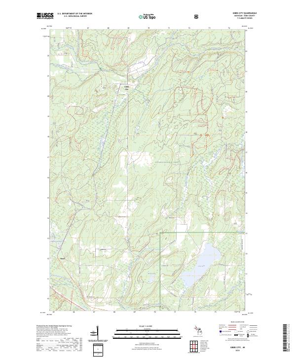 US Topo 7.5-minute map for Gibbs City MI
