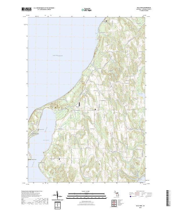 US Topo 7.5-minute map for Gills Pier MI