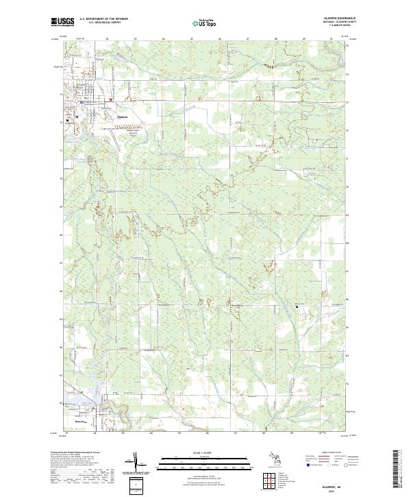 US Topo 7.5-minute map for Gladwin MI