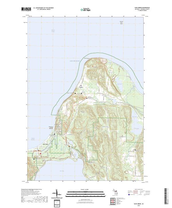 US Topo 7.5-minute map for Glen Arbor MI