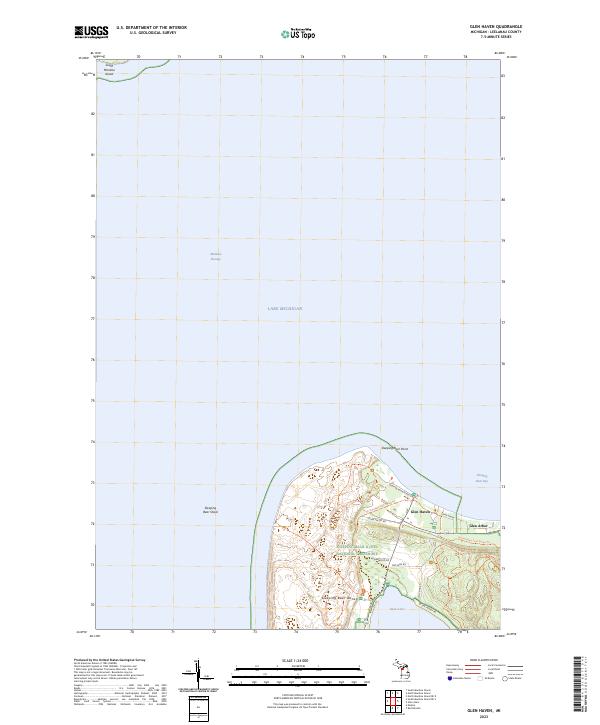 US Topo 7.5-minute map for Glen Haven MI