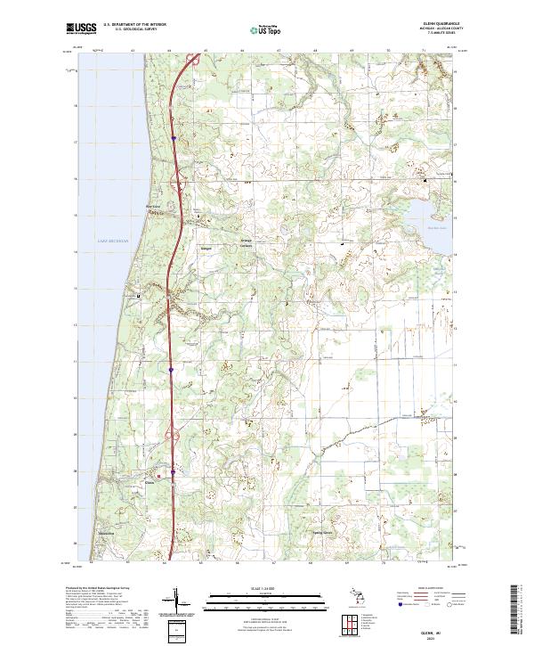 US Topo 7.5-minute map for Glenn MI