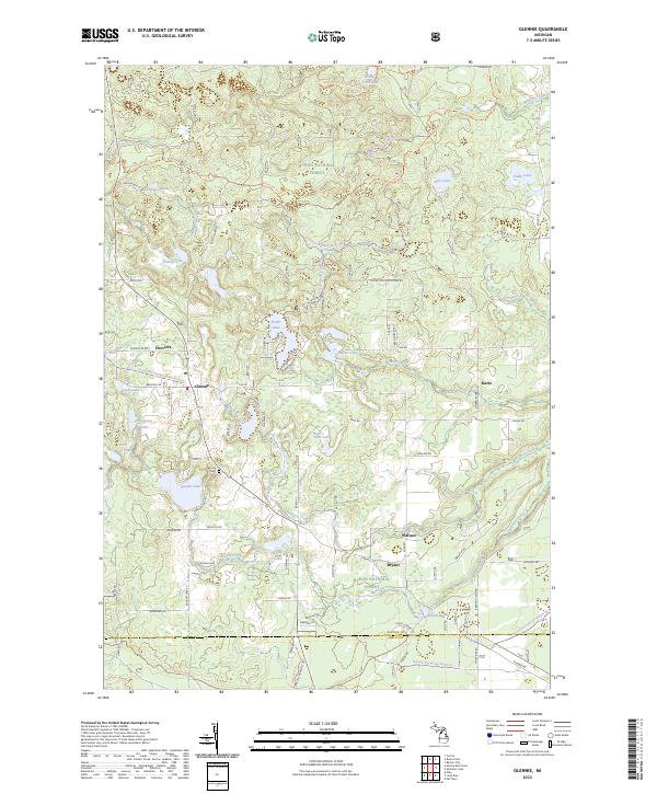 US Topo 7.5-minute map for Glennie MI