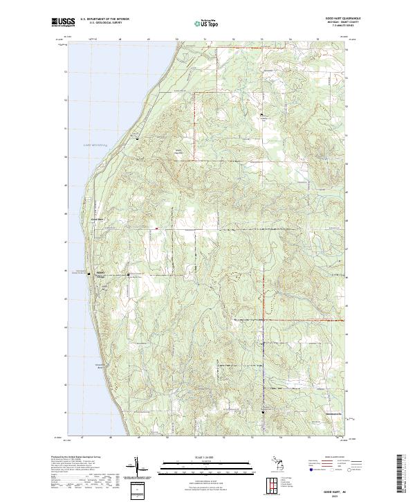 US Topo 7.5-minute map for Good Hart MI