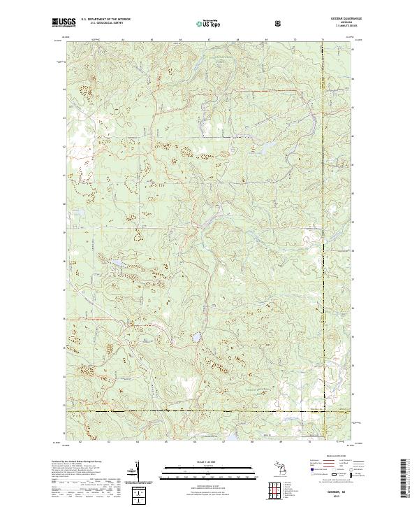 US Topo 7.5-minute map for Goodar MI