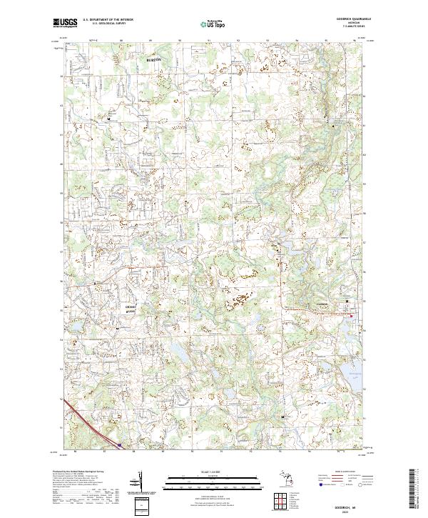 US Topo 7.5-minute map for Goodrich MI