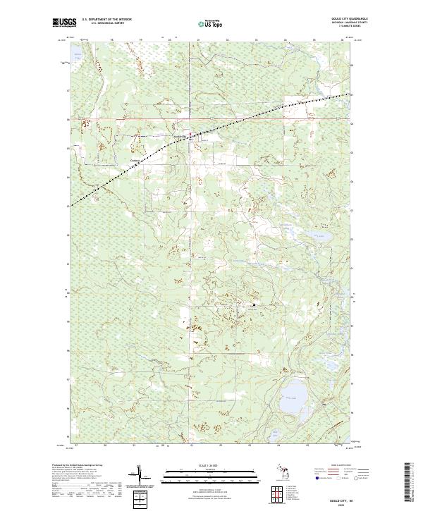 US Topo 7.5-minute map for Gould City MI