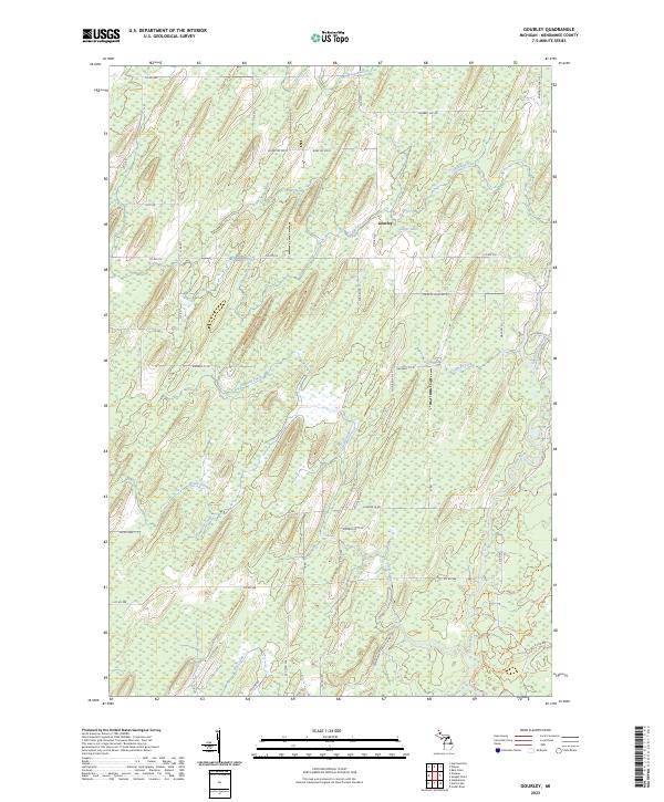 US Topo 7.5-minute map for Gourley MI