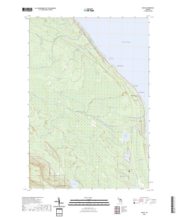 US Topo 7.5-minute map for Grace MI