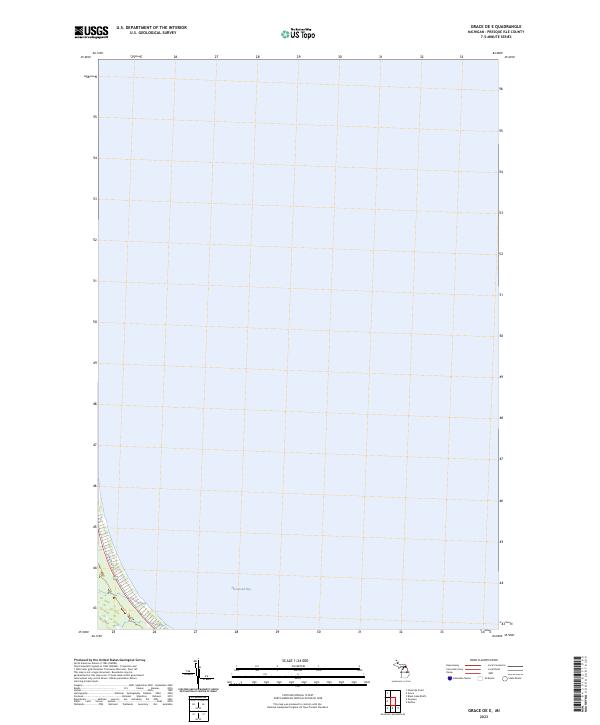 US Topo 7.5-minute map for Grace OE E MI