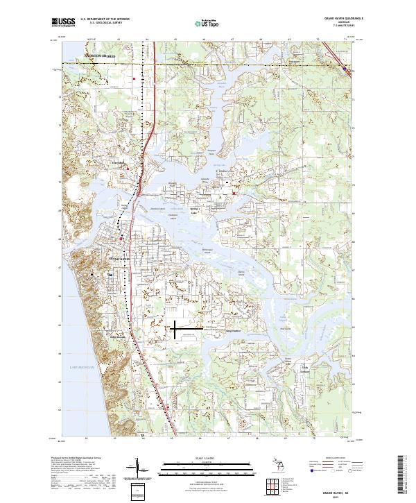 US Topo 7.5-minute map for Grand Haven MI
