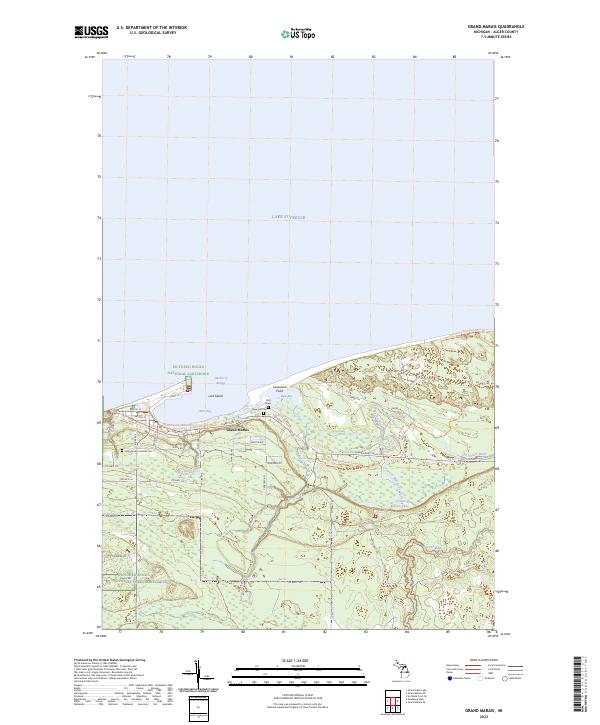 US Topo 7.5-minute map for Grand Marais MI