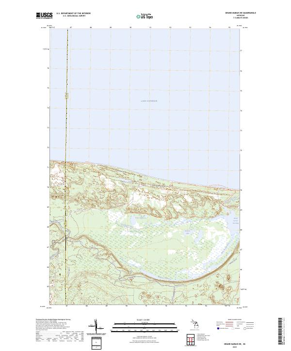 US Topo 7.5-minute map for Grand Marais NE MI