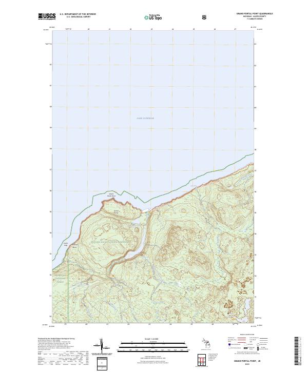 US Topo 7.5-minute map for Grand Portal Point MI