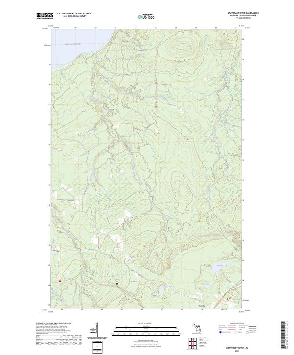 US Topo 7.5-minute map for Graveraet River MI