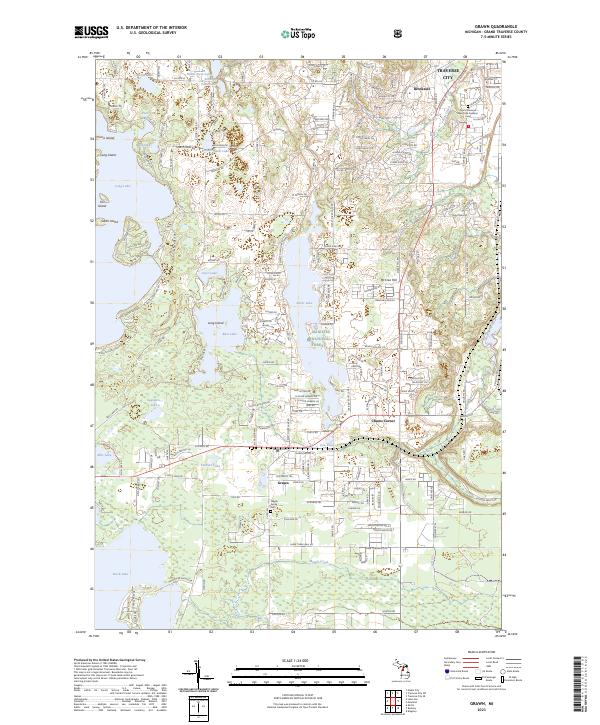 US Topo 7.5-minute map for Grawn MI