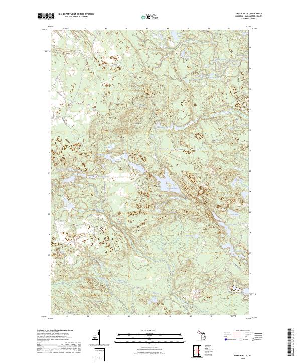 US Topo 7.5-minute map for Green Hills MI