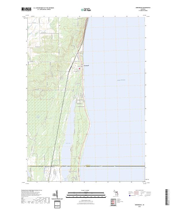 US Topo 7.5-minute map for Greenbush MI