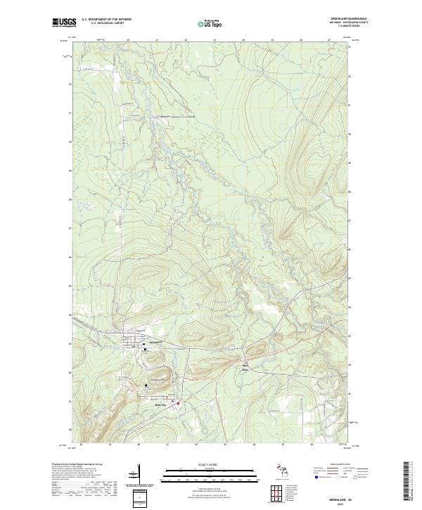 US Topo 7.5-minute map for Greenland MI