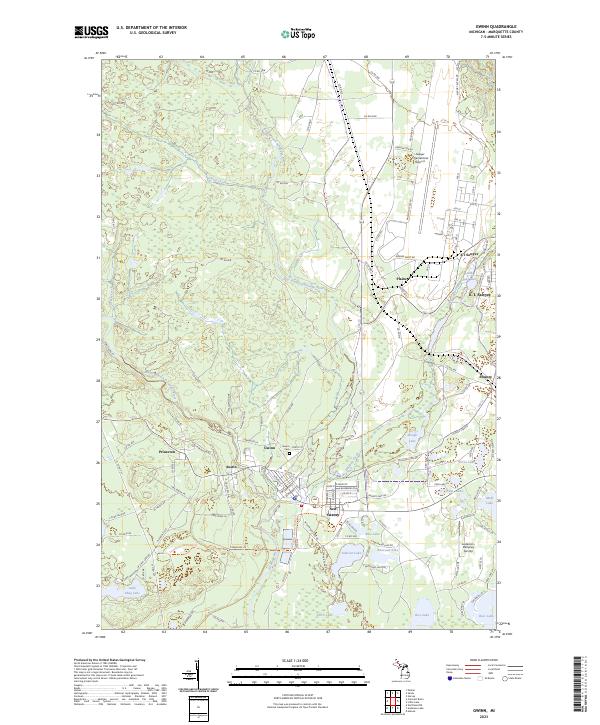 US Topo 7.5-minute map for Gwinn MI