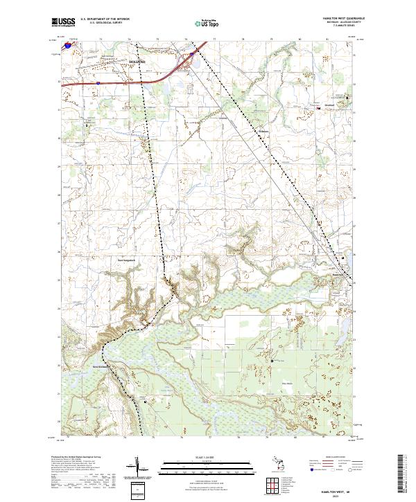 US Topo 7.5-minute map for Hamilton West MI