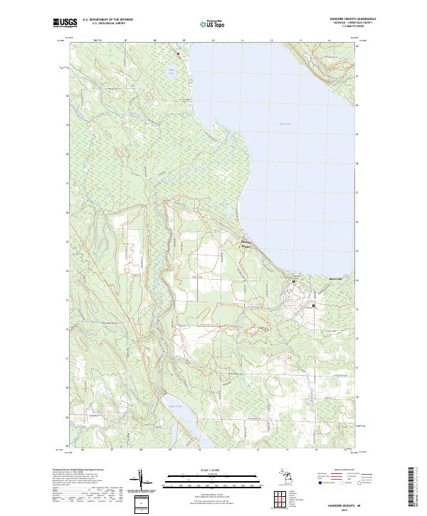 US Topo 7.5-minute map for Hangore Heights MI