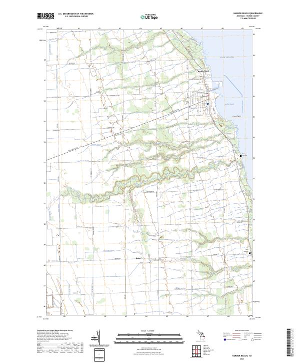 US Topo 7.5-minute map for Harbor Beach MI