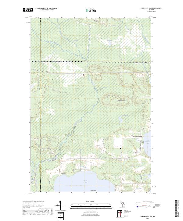 US Topo 7.5-minute map for Hardwood Island MI