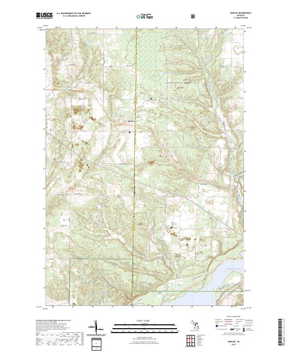 US Topo 7.5-minute map for Harlan MI