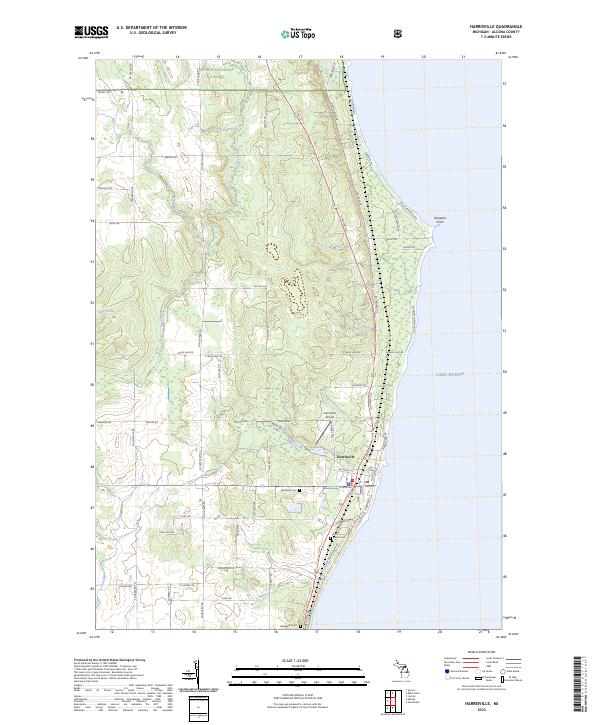 US Topo 7.5-minute map for Harrisville MI
