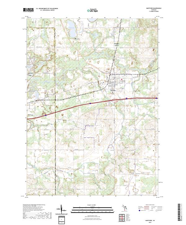 US Topo 7.5-minute map for Hartford MI