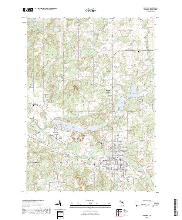 US Topo 7.5-minute map for Hastings MI