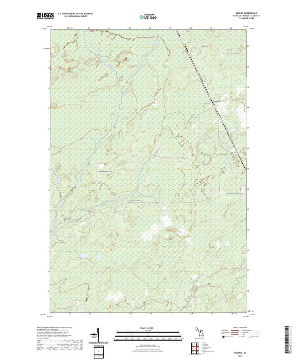 US Topo 7.5-minute map for Helena MI