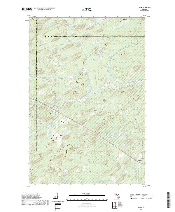 US Topo 7.5-minute map for Helps MI