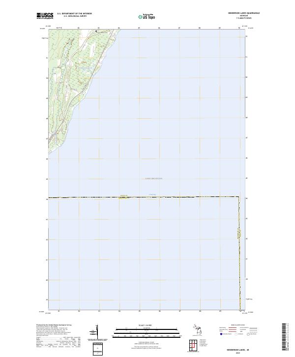 US Topo 7.5-minute map for Henderson Lakes MI