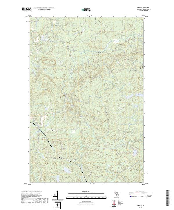 US Topo 7.5-minute map for Herman MI