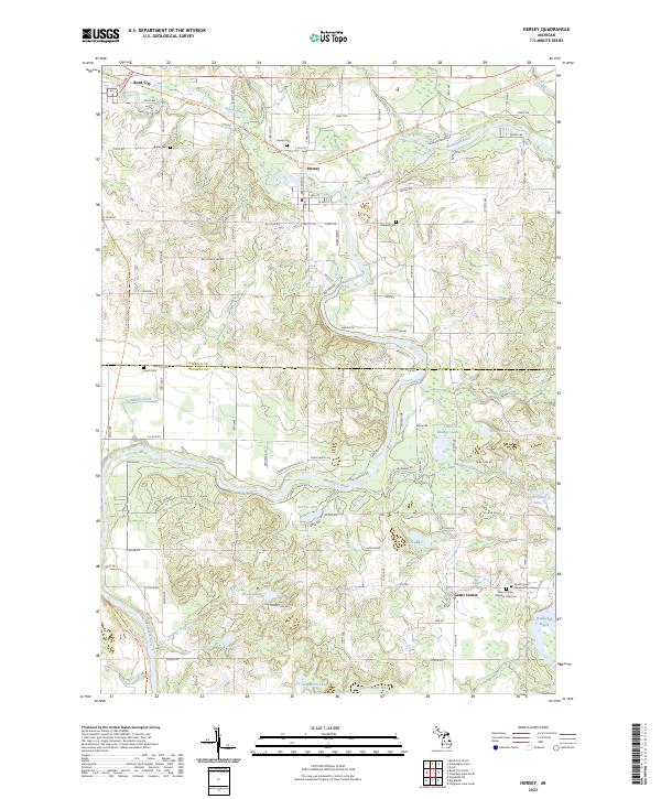 US Topo 7.5-minute map for Hersey MI