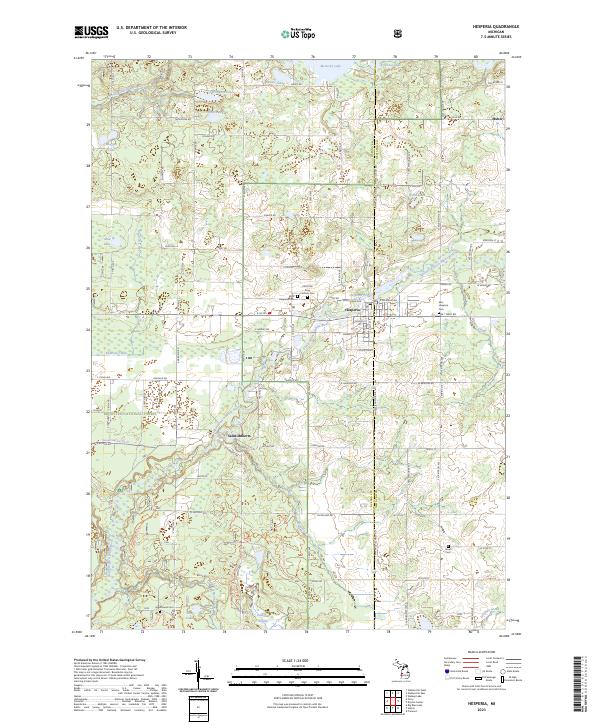 US Topo 7.5-minute map for Hesperia MI