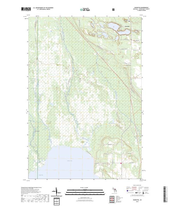 US Topo 7.5-minute map for Hiawatha MI