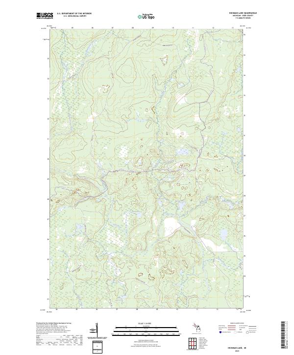 US Topo 7.5-minute map for Hickman Lake MI