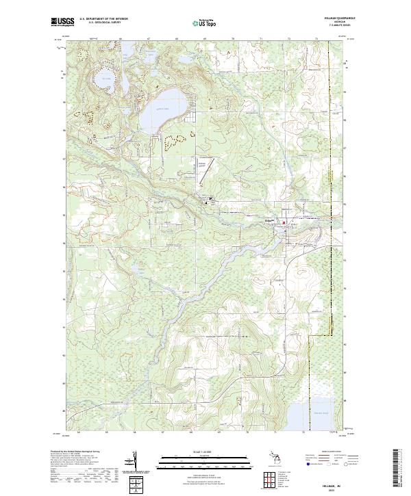 US Topo 7.5-minute map for Hillman MI